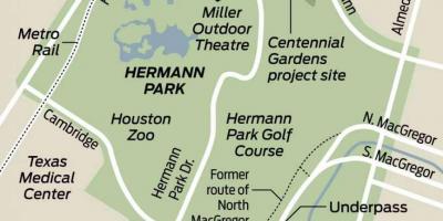 Zemljevid Hermann park