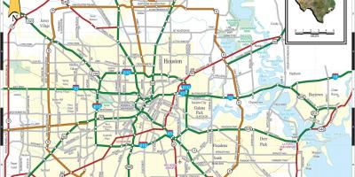 Mesto Houston zemljevid