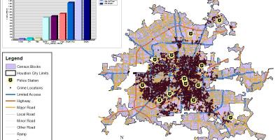 Houston stopnja kriminala zemljevid
