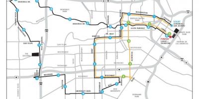Zemljevid Houston maraton