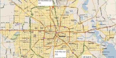 Zemljevid Houston metropolitansko območje