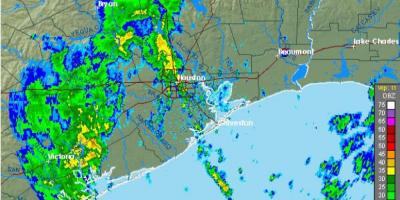 Dež zemljevid Houston