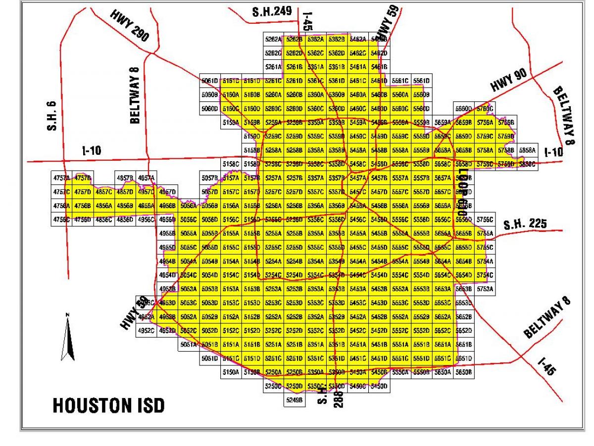 Houston področju school district zemljevid