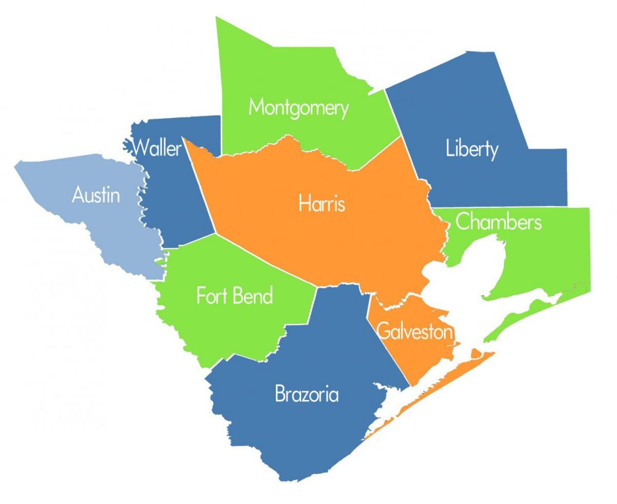 občine zemljevid Houston
