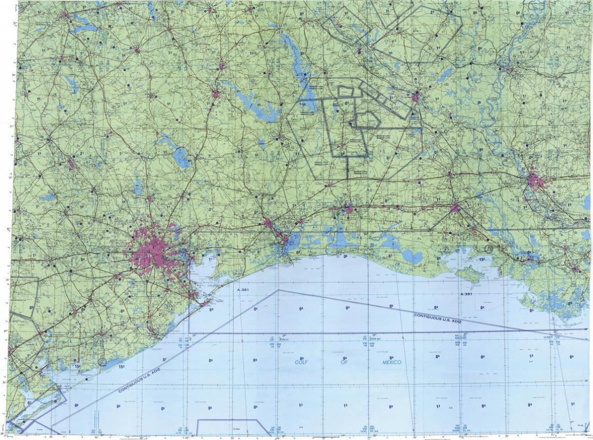 topografski zemljevid Houston