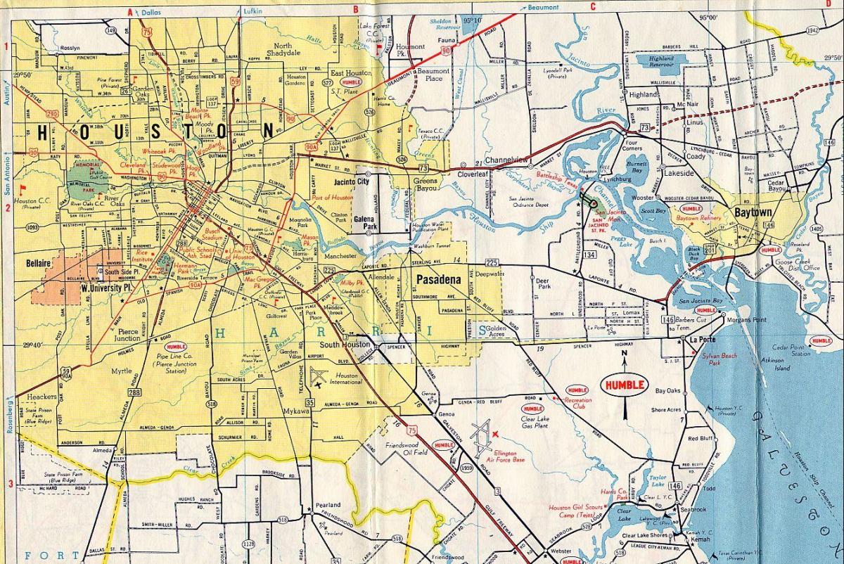 Houston na zemljevidu