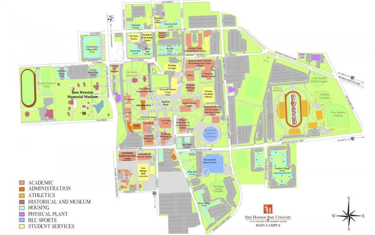 university of Houston zemljevid
