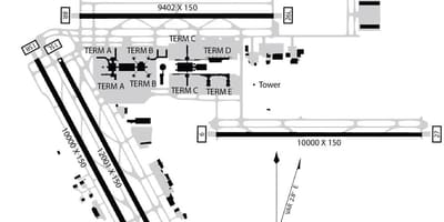 Bush intercontinental airport zemljevid