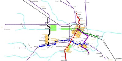 Metro železnica Houston zemljevid